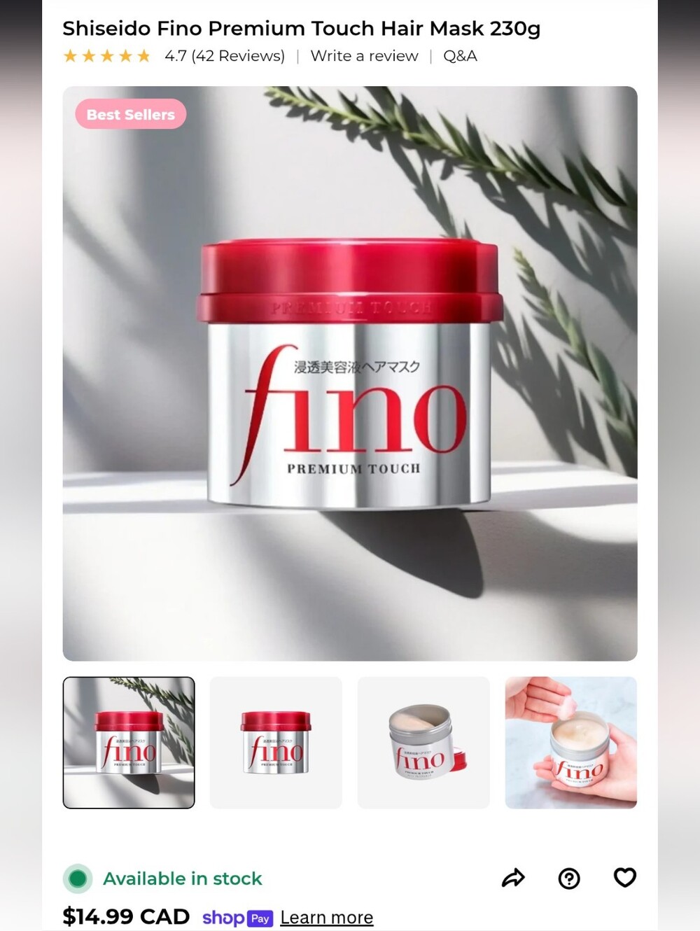 Shiseido | BRAND NEW | Fino Premium Touch Hair Mask 230g